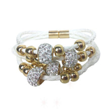 Magnetic Clasp Multi Layers Faux Leather Crystal Rope Bracelet European   American Style Women Bracelet Jewelry for Women EF8
