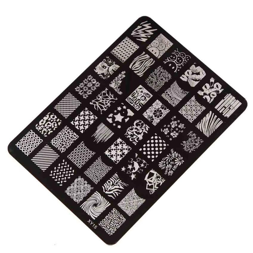 Nail Stamping Plates Printing Plate Manicure Nail Decor Image Stamps Plate XY-15 EF8