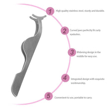 False Eyelashes curler Extension lash mascara Applicator Remover steel Tweezers Clip para Makeup Tool gift EF8