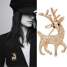 Animal Deer Shape Brooches For Women Trendy Shinny Rhinestone Jewelry Broches Jewelry EF8