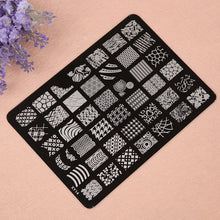 tamping Nail Art Templates Fashion Lace Flower DIY Stencil Stamp Plates Polish Image Painting Tools EF8