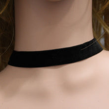 Punk 90's For Women Black Velvet Choker Necklace Gothic H made Retro Burlesque Jewelry Statement Ribbon round torque EF8