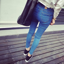 plus size jeans for woman hole elastic skinny pants pencil pants ankle length trousers woman jeans EF8
