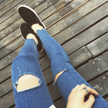 plus size jeans for woman hole elastic skinny pants pencil pants ankle length trousers woman jeans EF8