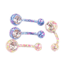 s Body Piercing Jewelry Crystal Rhinestone Dangle Button Belly Navel Ring EF8