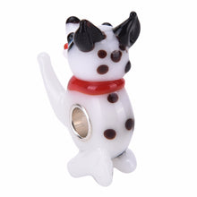 s H made Murano Glass Bead Cute Dog Charm Sterling Silver Core For Bracelet Bangles Necklace EF8