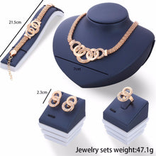 Jewelry Sets Nigerian African Beads Collar Statement Necklace Earrings Bracelet Ring Women Wedding Party Accessories EF8