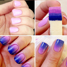 Nail Art Sponge Stamp Polish Template Transfer DIY Design Kit Gradual Change Stamper With Sponge Replacement EF8