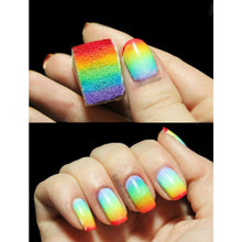 Nail Art Sponge Stamp Polish Template Transfer DIY Design Kit Gradual Change Stamper With Sponge Replacement EF8
