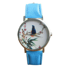 and Women Men Band Analog Quartz Business Fashionable charming Birds Wrist Watch For A/B Styles EF8