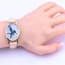 and Women Men Band Analog Quartz Business Fashionable charming Birds Wrist Watch For A/B Styles EF8