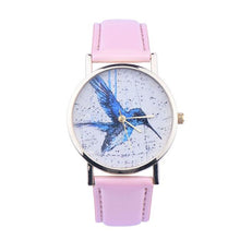 and Women Men Band Analog Quartz Business Fashionable charming Birds Wrist Watch For A/B Styles EF8