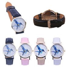 and Women Men Band Analog Quartz Business Fashionable charming Birds Wrist Watch For A/B Styles EF8
