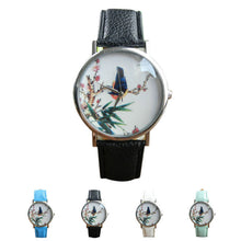 and Women Men Band Analog Quartz Business Fashionable charming Birds Wrist Watch For A/B Styles EF8
