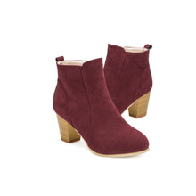 Boots With High Heels Boots tallWomen leather suede Warm Shoes Martin Boots Women Ankle EF8