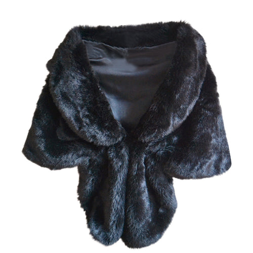 Fashion Trendy Elegant Bridal Wedding Imitation Fox Faux Fur Long Shawl Stole Wrap Shrug all-match scarf EF8