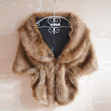 Fashion Trendy Elegant Bridal Wedding Imitation Fox Faux Fur Long Shawl Stole Wrap Shrug all-match scarf EF8