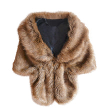 Fashion Trendy Elegant Bridal Wedding Imitation Fox Faux Fur Long Shawl Stole Wrap Shrug all-match scarf EF8