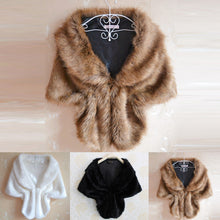 Fashion Trendy Elegant Bridal Wedding Imitation Fox Faux Fur Long Shawl Stole Wrap Shrug all-match scarf EF8