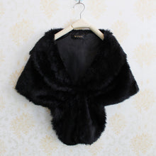 Fashion Trendy Elegant Bridal Wedding Imitation Fox Faux Fur Long Shawl Stole Wrap Shrug all-match scarf EF8