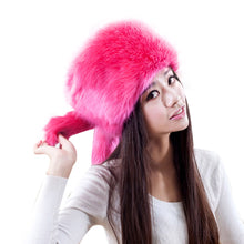Fashion Colorful Warm Tail Beanie Beret Cap Women Imitation Faux Fur Ear Hat Bomber Hats for Girls EF8