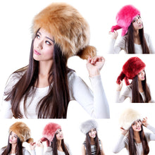 Fashion Colorful Warm Tail Beanie Beret Cap Women Imitation Faux Fur Ear Hat Bomber Hats for Girls EF8