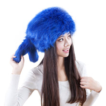 Fashion Colorful Warm Tail Beanie Beret Cap Women Imitation Faux Fur Ear Hat Bomber Hats for Girls EF8