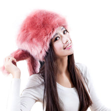 Fashion Colorful Warm Tail Beanie Beret Cap Women Imitation Faux Fur Ear Hat Bomber Hats for Girls EF8