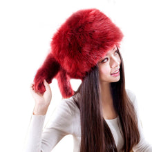 Fashion Colorful Warm Tail Beanie Beret Cap Women Imitation Faux Fur Ear Hat Bomber Hats for Girls EF8
