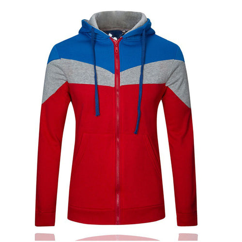 Men Slim Hoodie Warm Pullover Sweatshirt Hooded Coat High-quality Zippers Outwear Tops Plus Size M-XXXL EF8