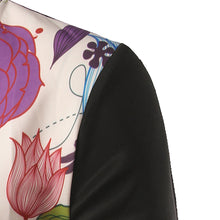 Men's Jackets Flower Fashion CoatsCasual Slim Stand Collar Jacket Men Outerdoor Overcoat M-XL EF8