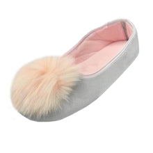 plus size 35-40 mokingtop Women Home Faux Fur Slippers Spliced Warm Pregnant Women Shoes Ladies Yoga Ballet Flat Shoes EF8