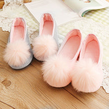 plus size 35-40 mokingtop Women Home Faux Fur Slippers Spliced Warm Pregnant Women Shoes Ladies Yoga Ballet Flat Shoes EF8