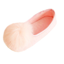 plus size 35-40 mokingtop Women Home Faux Fur Slippers Spliced Warm Pregnant Women Shoes Ladies Yoga Ballet Flat Shoes EF8
