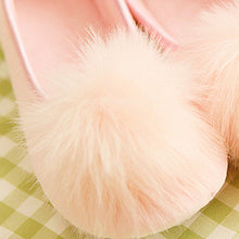 plus size 35-40 mokingtop Women Home Faux Fur Slippers Spliced Warm Pregnant Women Shoes Ladies Yoga Ballet Flat Shoes EF8
