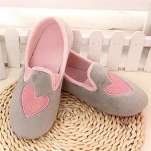 plus size 36-39 mokingtop Women Home Slippers Spliced Heart Warm Pregnant Women Shoes Ladies Yoga Ballet Flat Shoes EF8