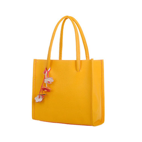 ing Bags29X27CM Fashion girls handbags leather shoulder bag 9 candy color flowers totes Women Tote Bags EF8