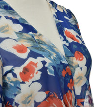Bohemian Style Chiffon Beach Party High Split Dresses Maxi Long Sexy Women Deep V-Neck Floral Dress EF8