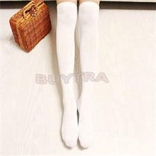 Design Cotton Made Casual Stockings Hosiery Women Above Knee Skinny Long Stockings Women Black White Grey EF8
