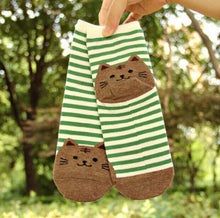 Cat Footprints Cute Cotton Socks Floor meias Women Animals Style Cat Striped Cartoon Sock EF8