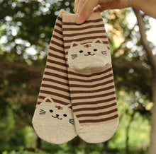 Cat Footprints Cute Cotton Socks Floor meias Women Animals Style Cat Striped Cartoon Sock EF8