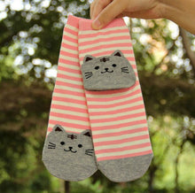 Cat Footprints Cute Cotton Socks Floor meias Women Animals Style Cat Striped Cartoon Sock EF8