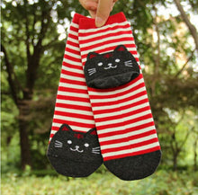 Cat Footprints Cute Cotton Socks Floor meias Women Animals Style Cat Striped Cartoon Sock EF8