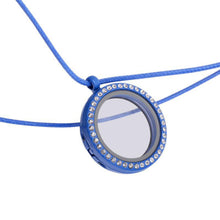Crystal Living Memory Floating Charms Glass Round Locket Pendant Charm Necklace EF8