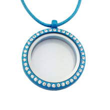 Crystal Living Memory Floating Charms Glass Round Locket Pendant Charm Necklace EF8