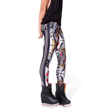 Digital Printed Vintage Fitness Pants Womens Legging Queen Of Hearts Leggings EF8