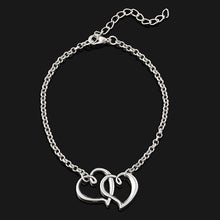 Elegant Double Heart Chain Ankle Bracelet Barefoot S als Anklets For Women s alia feminina EF8