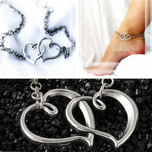 Elegant Double Heart Chain Ankle Bracelet Barefoot S als Anklets For Women s alia feminina EF8
