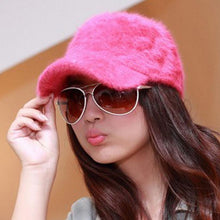 Fall Beanies Knitted Hats Rabbit Fur Cap 7 Colors Snapback Cap LadiesFashion Skullies Elegant Women Hats EF8