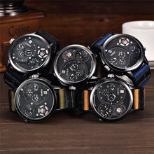 Famous XI30M waterproof Men's Military Luxury Watch Sport Analog Quartz Mens Leather StrapClock Wristwatch EF8